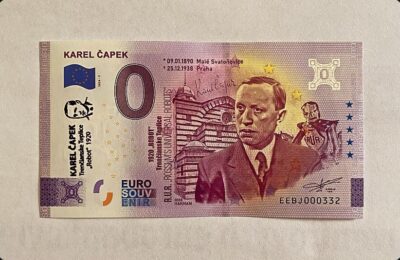Súťaž o 0€ bankovku s pečiatkou Karel Čapek